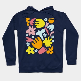 Modern Groovy Flowers Hoodie